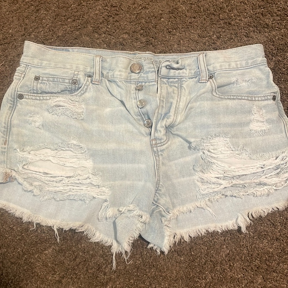 American eagle ripped shorts. Size 10. Light wash.